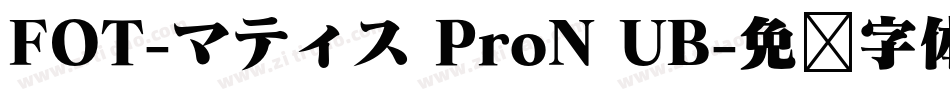 FOT-マティス ProN UB字体转换